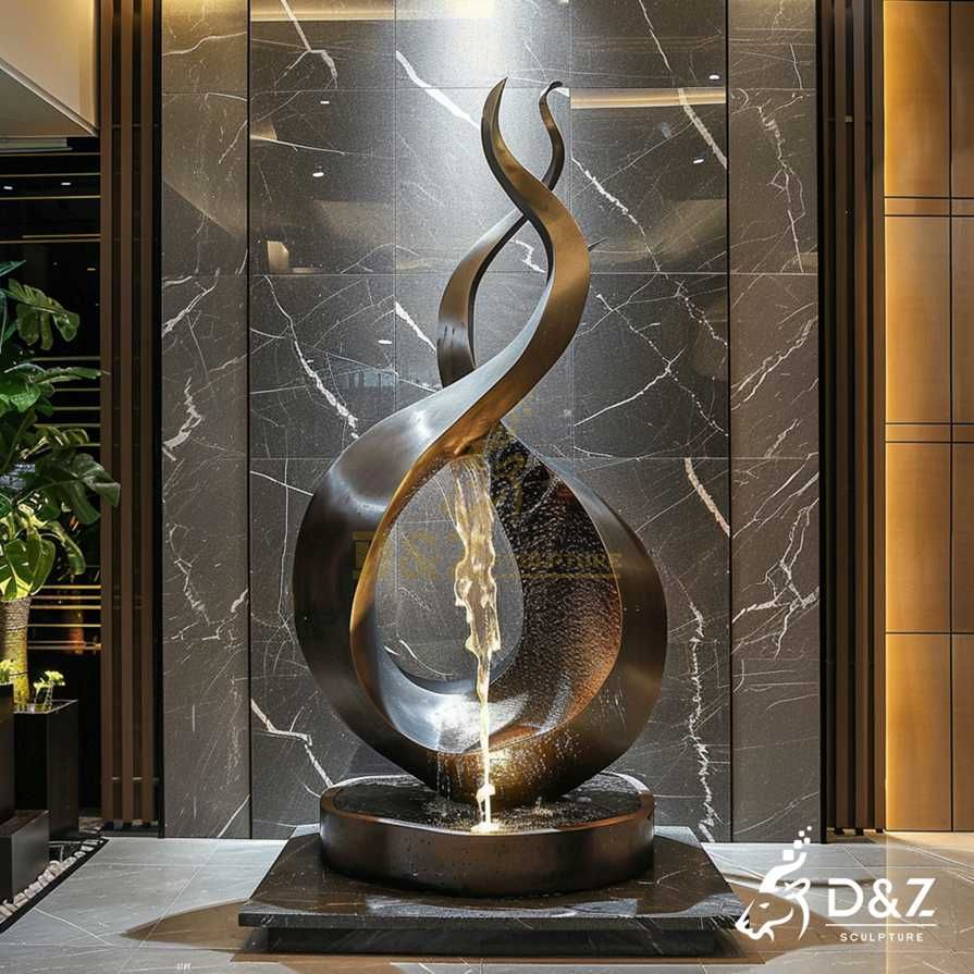 Large Modern Metal Waterfall Fountain 1