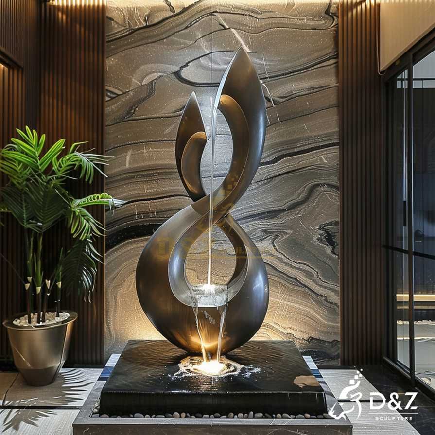 Large Modern Metal Waterfall Fountain 4