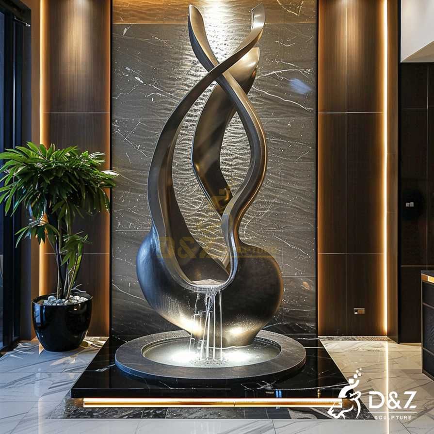 Large Modern Metal Waterfall Fountain 6