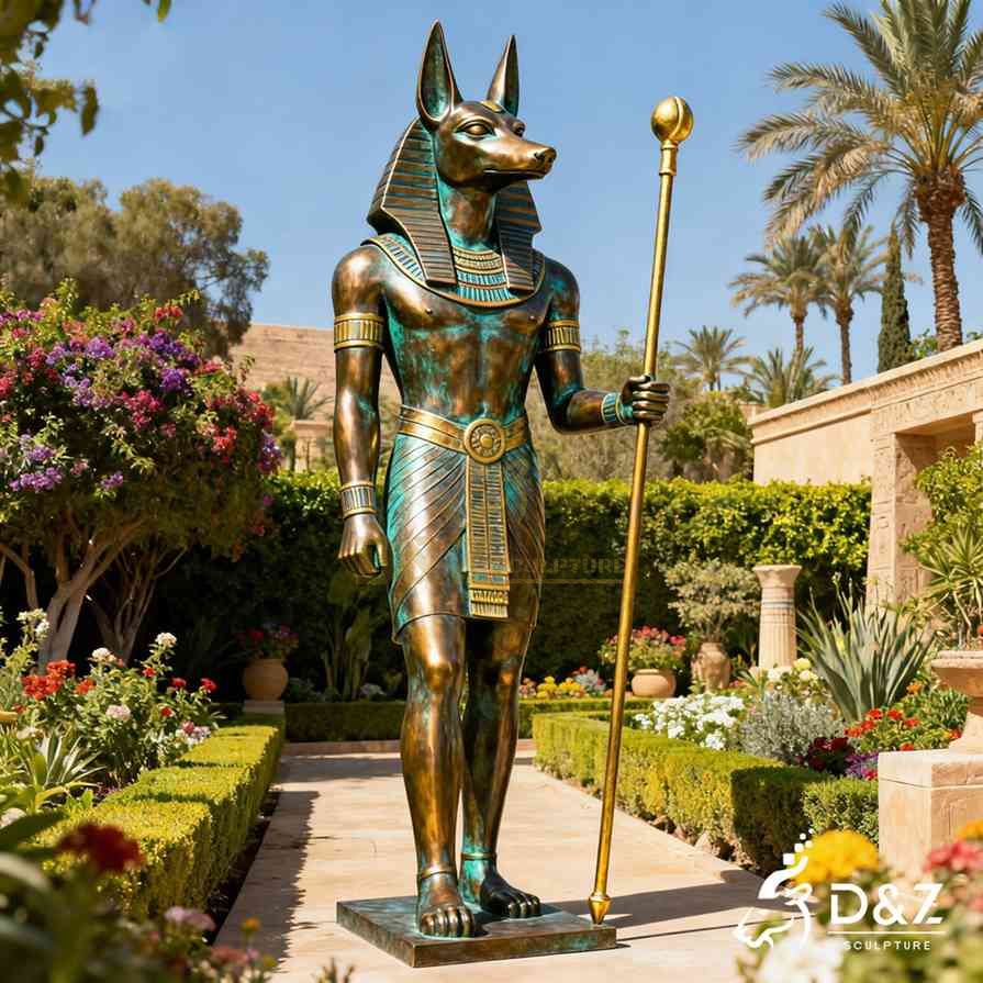Bronze Anubis God Statue 1
