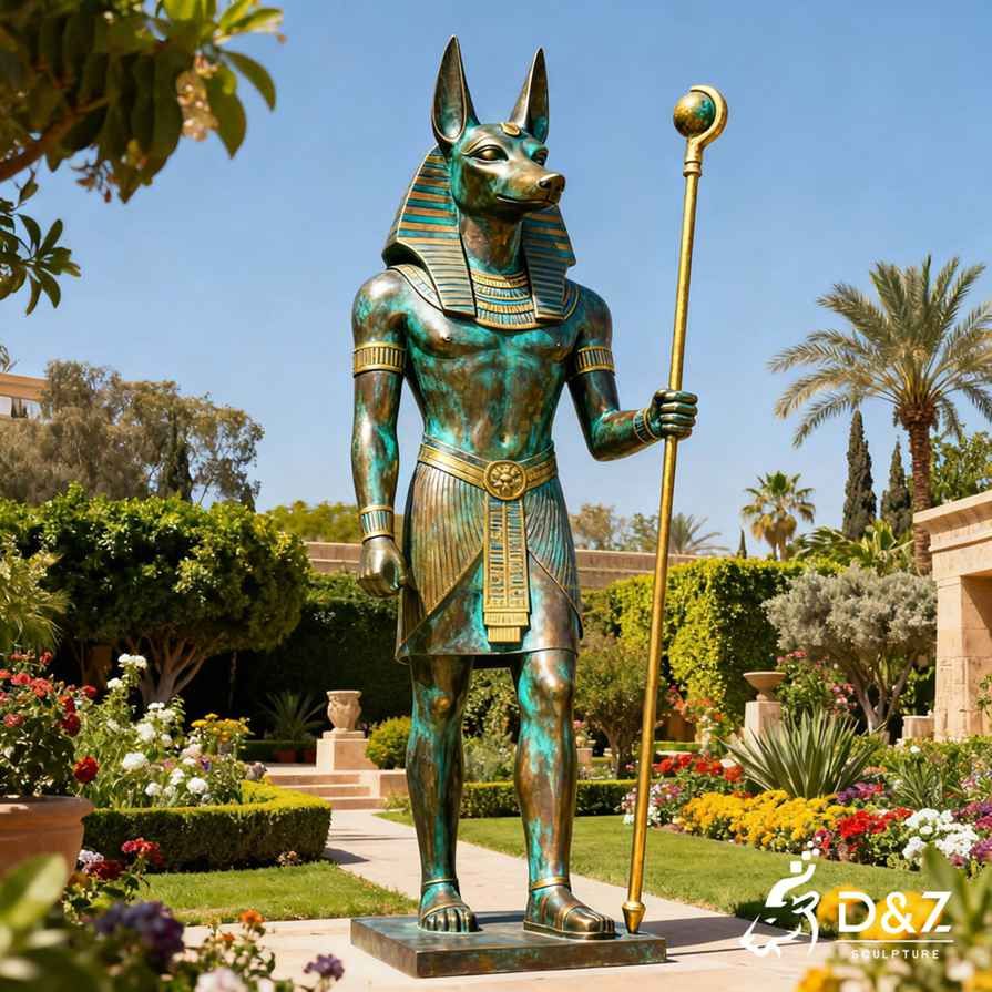 Bronze Anubis God Statue 2
