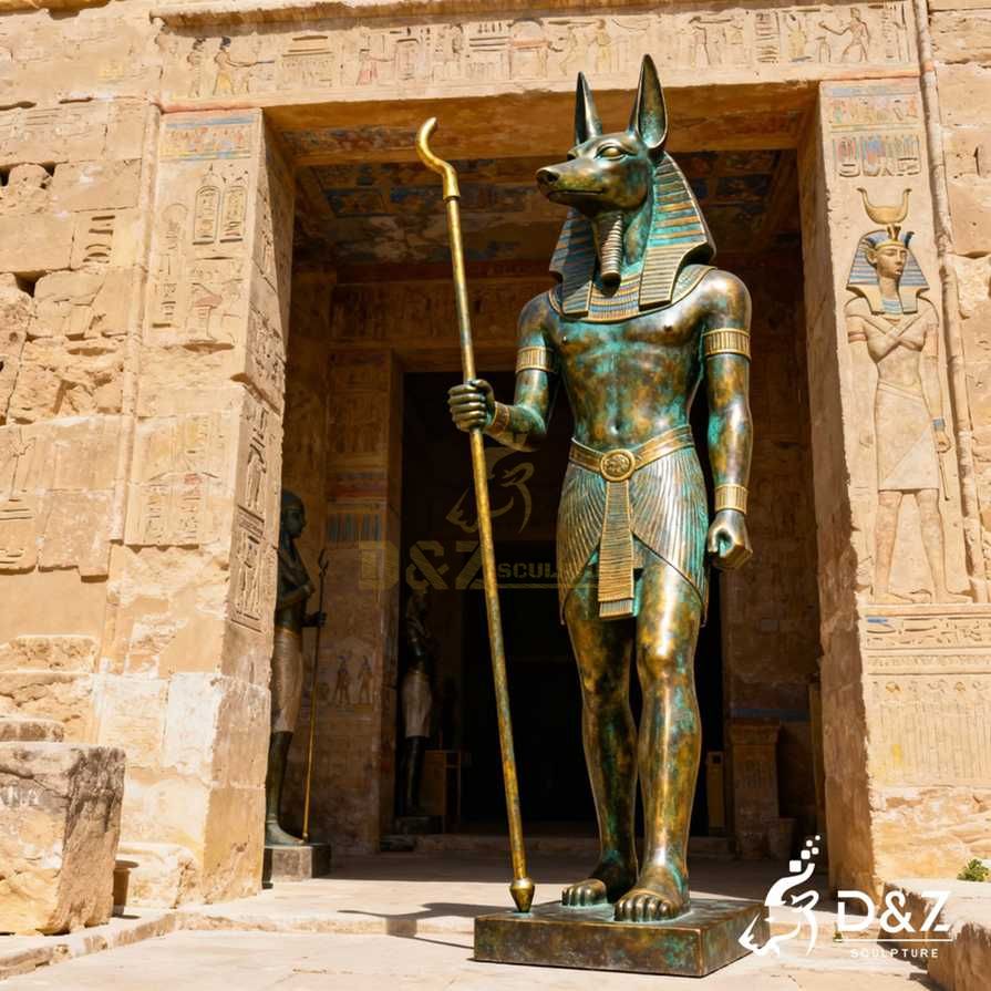 Bronze Anubis God Statue 4