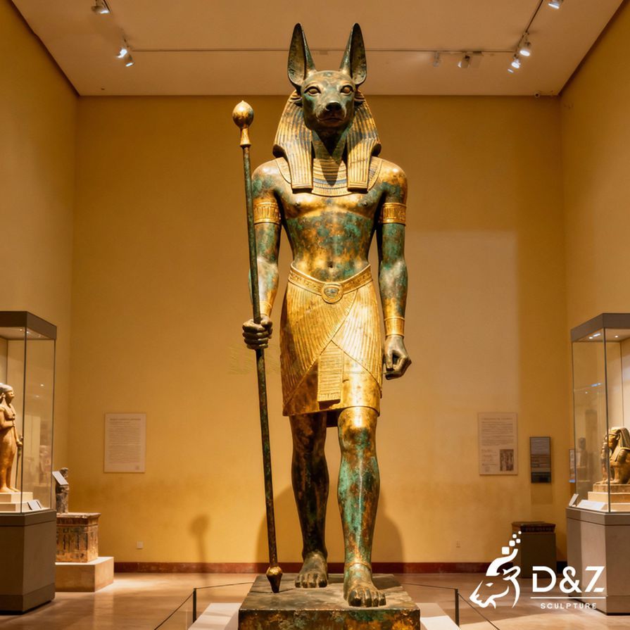 Bronze Anubis God Statue 6