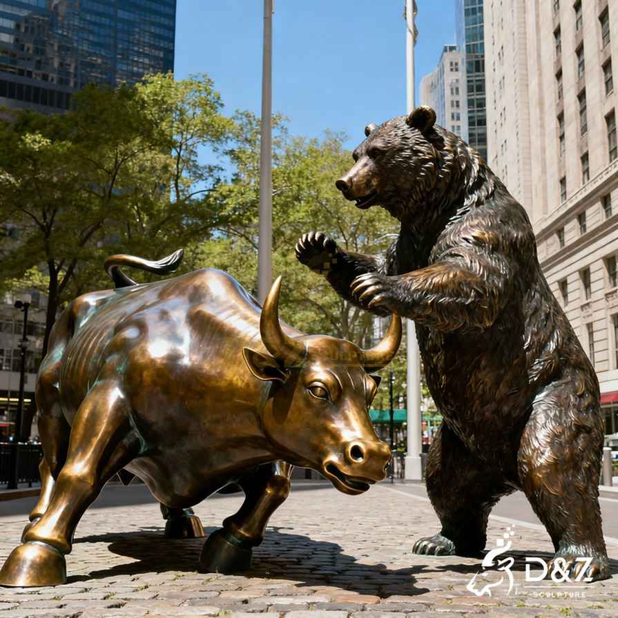 Wall Street Bull and Bear Statue 5