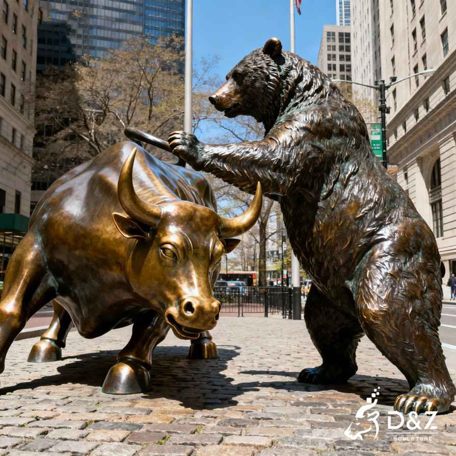 Wall Street Bull and Bear Statue 6