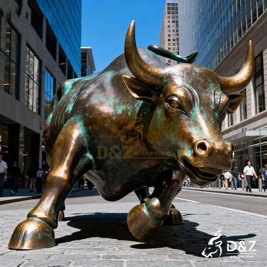 Bronze Wall Street Bull Statue 3