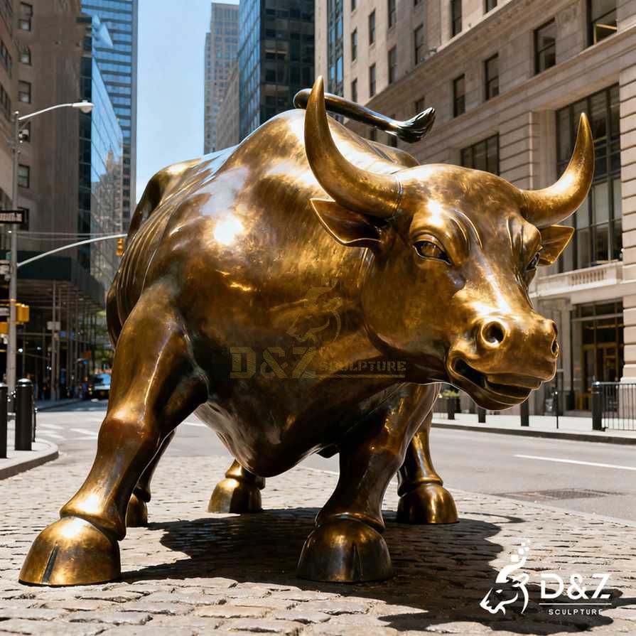 Bronze Wall Street Bull Statue 4
