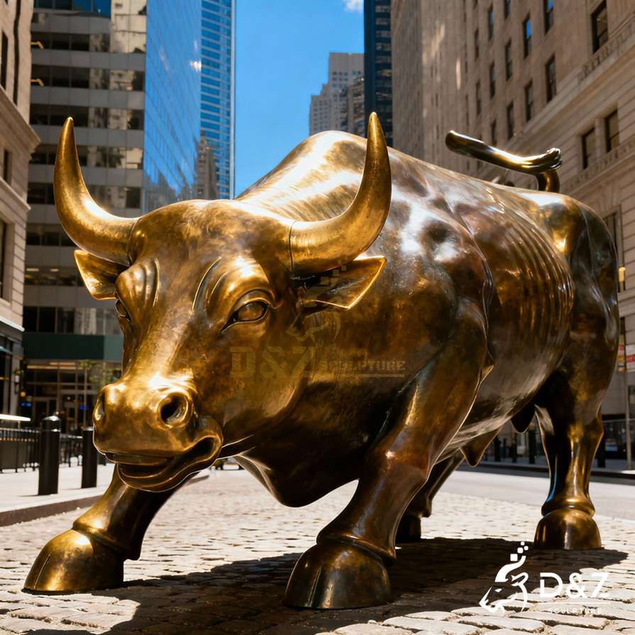 Bronze Wall Street Bull Statue 6