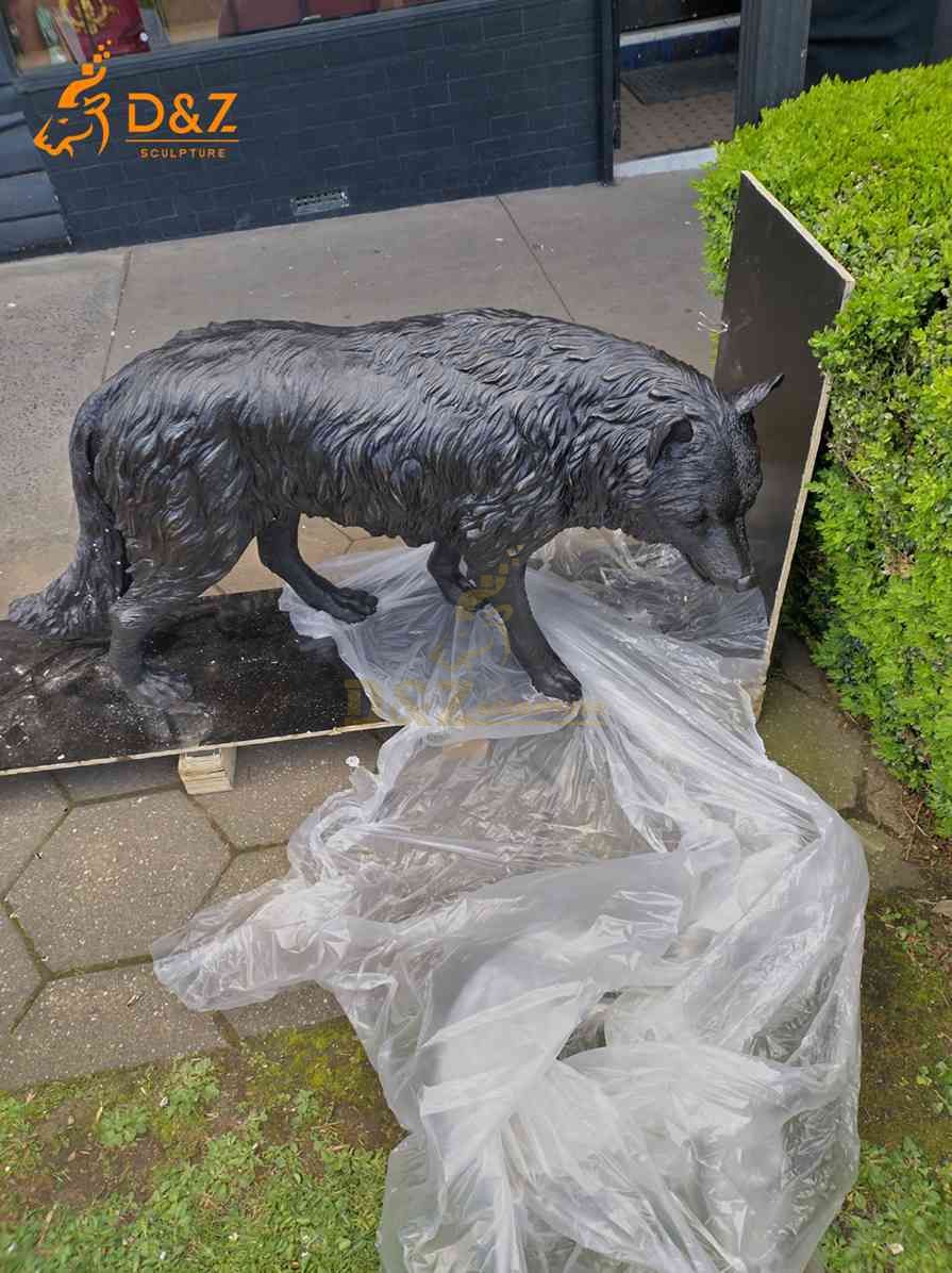 Large Outdoor Bronze Wolf Statue for Garden Sale DZ-895