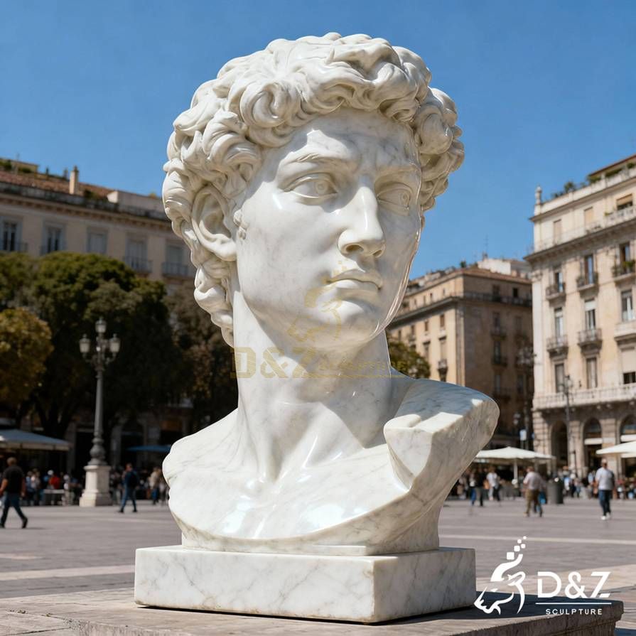 Marble David Face Sculpture 2