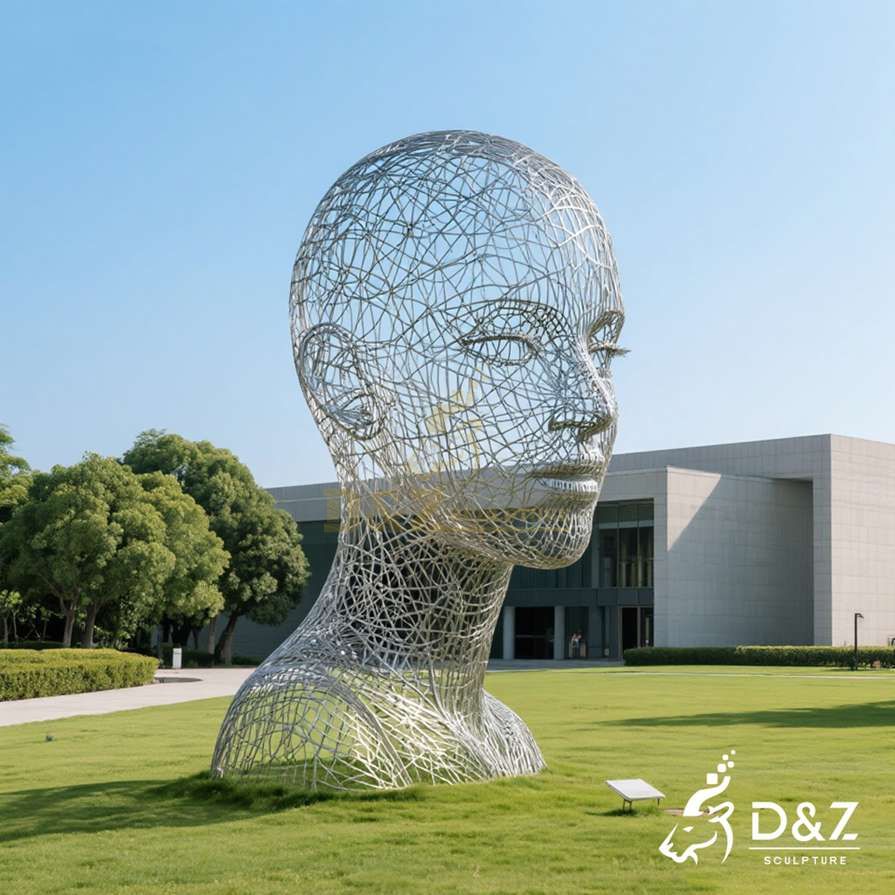 Abstract Wire Face Sculpture 1