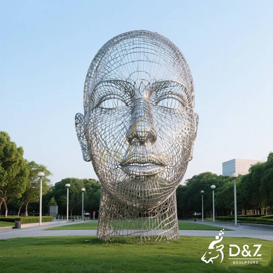 Abstract Wire Face Sculpture 5