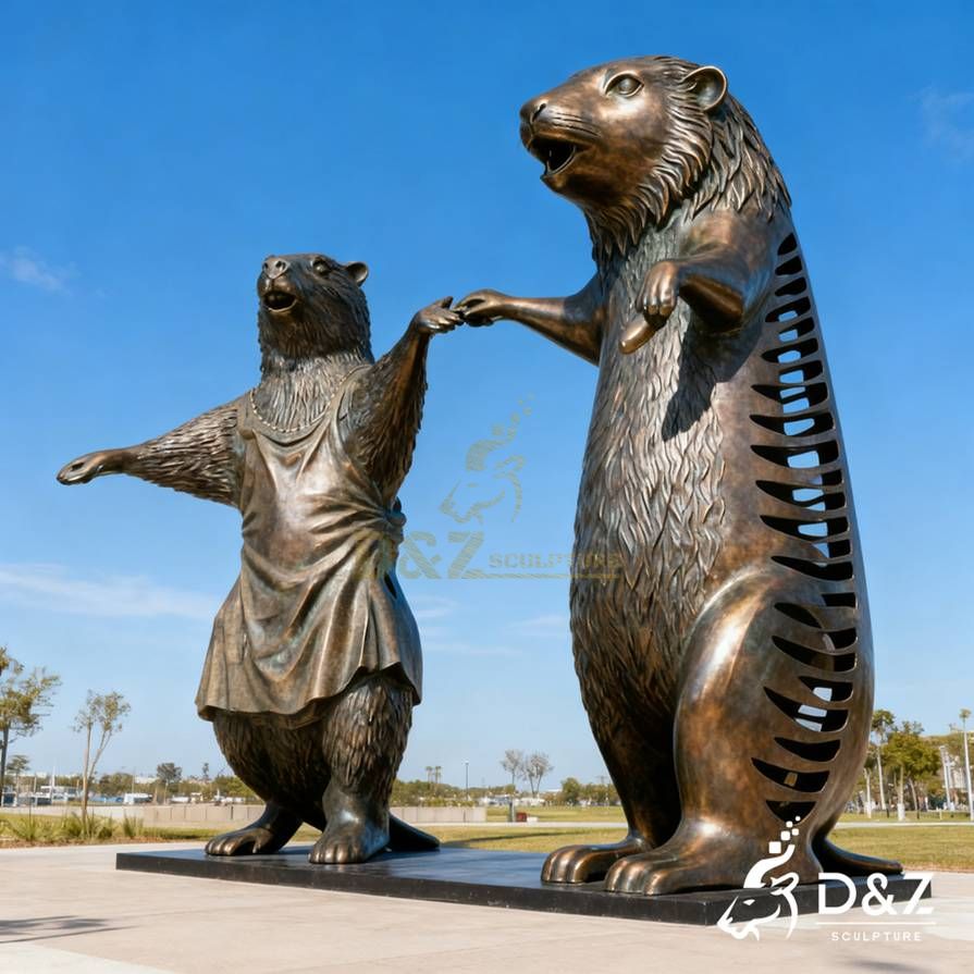 Bronze Beaver Statue 3