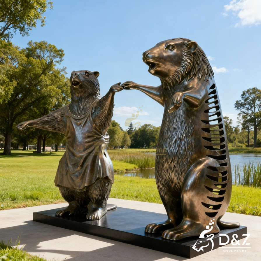 Bronze Beaver Statue 5