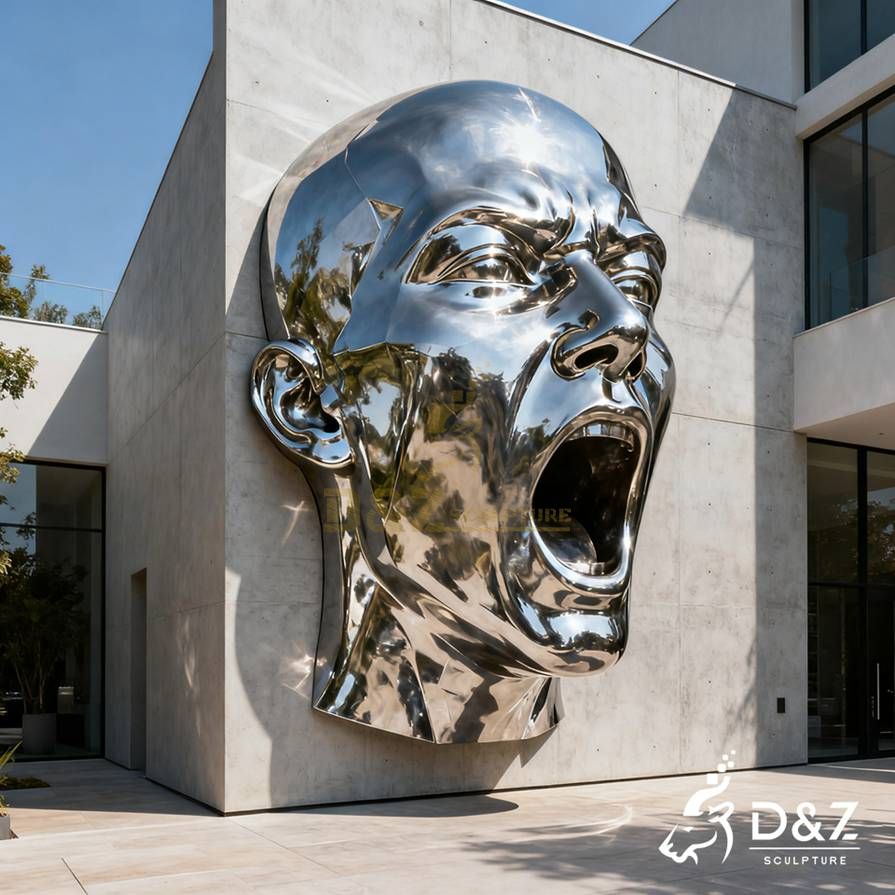 Metal Face Wall Sculpture 5