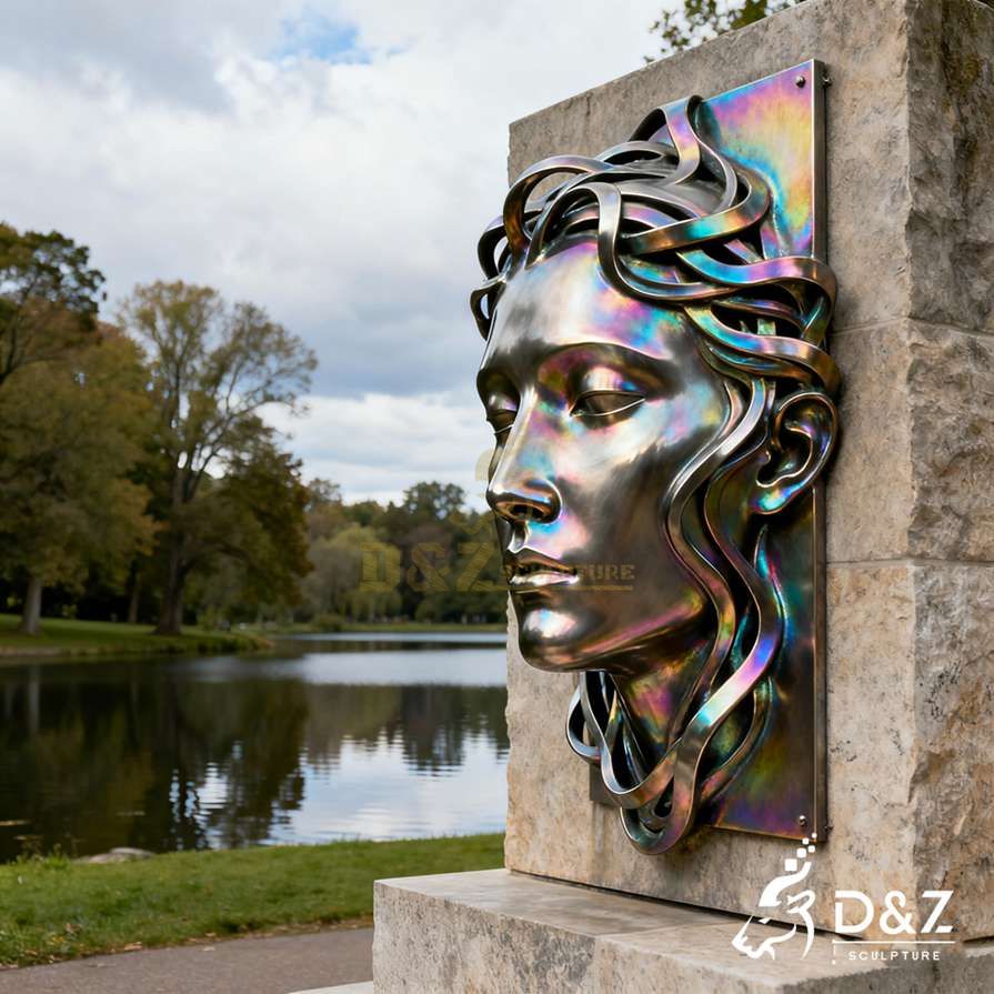 Metal Face Wall Sculpture 6