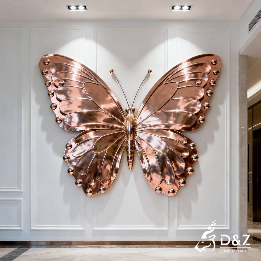 Modern Metal Butterfly Wall Sculpture 2