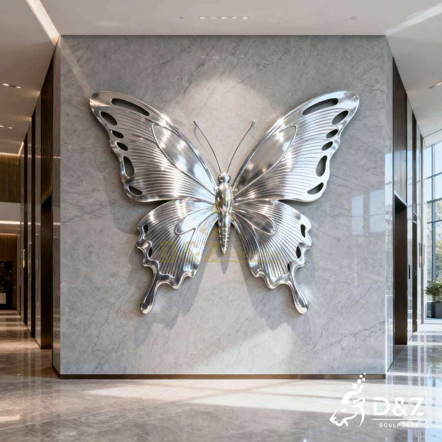 Modern Metal Butterfly Wall Sculpture 5