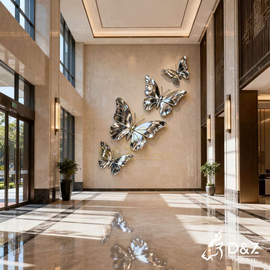 Modern Metal Butterfly Wall Sculpture 6