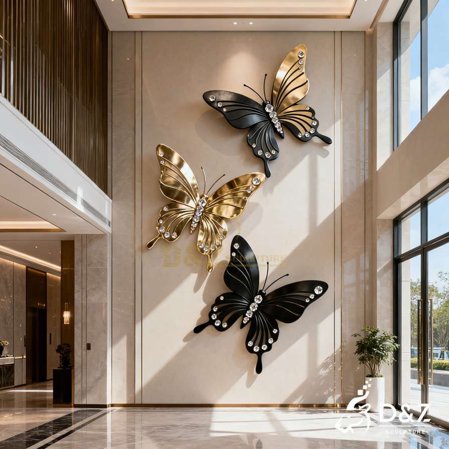 Modern Metal Butterfly Wall Sculpture 8
