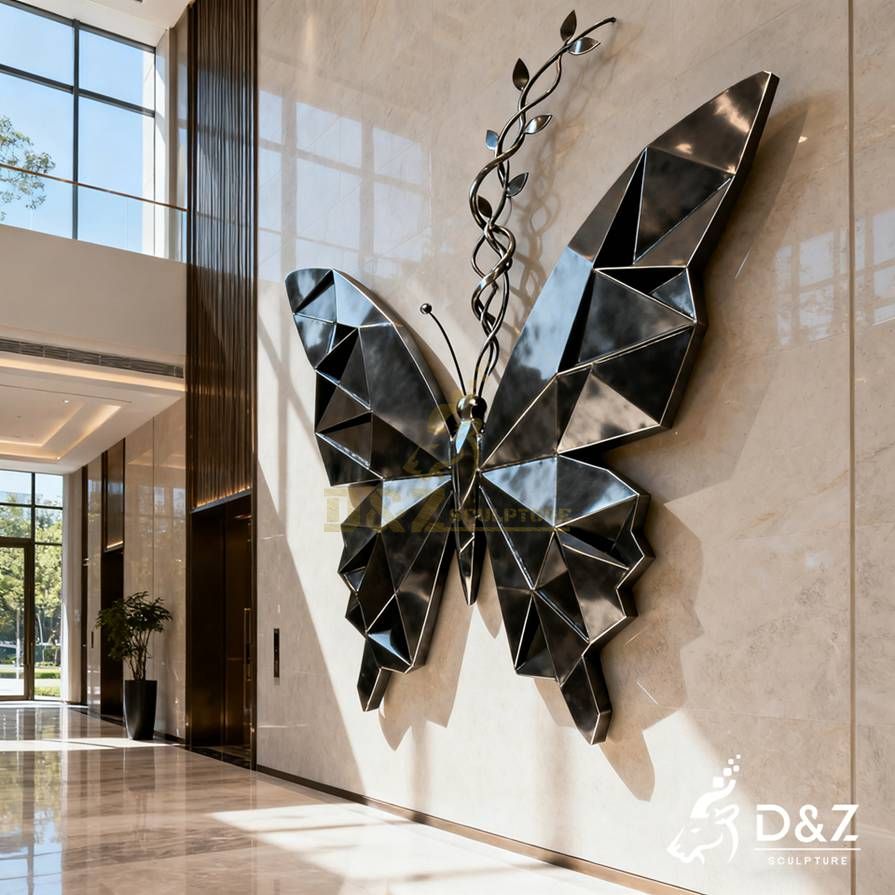 Modern Metal Butterfly Wall Sculpture 9