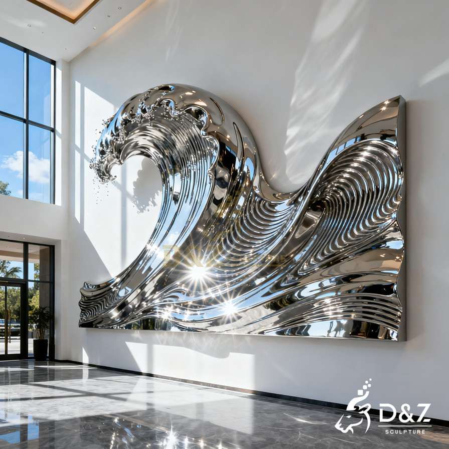 Metal Wave Wall Sculpture 5
