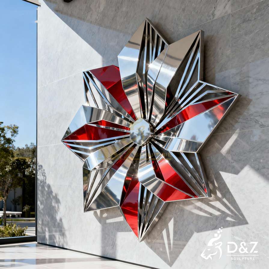 Geometric Metal Flower Wall Sculpture 6
