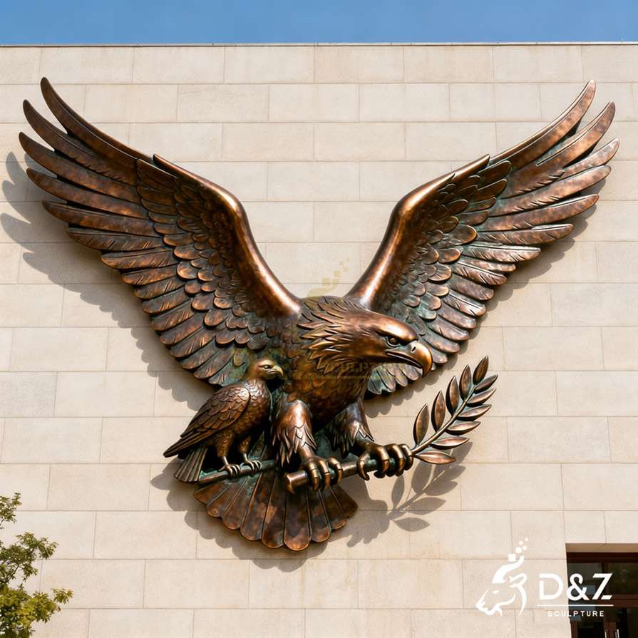 Bronze Eagle Wall Sculpture 1