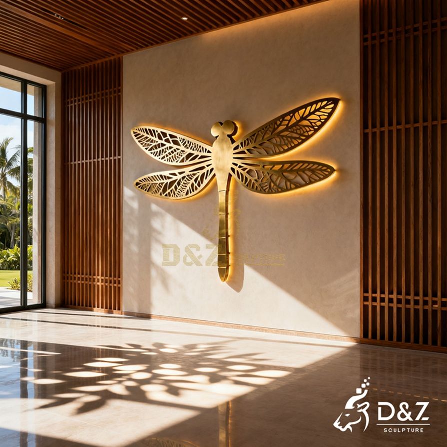 Metal Dragonfly Wall Sculpture 6