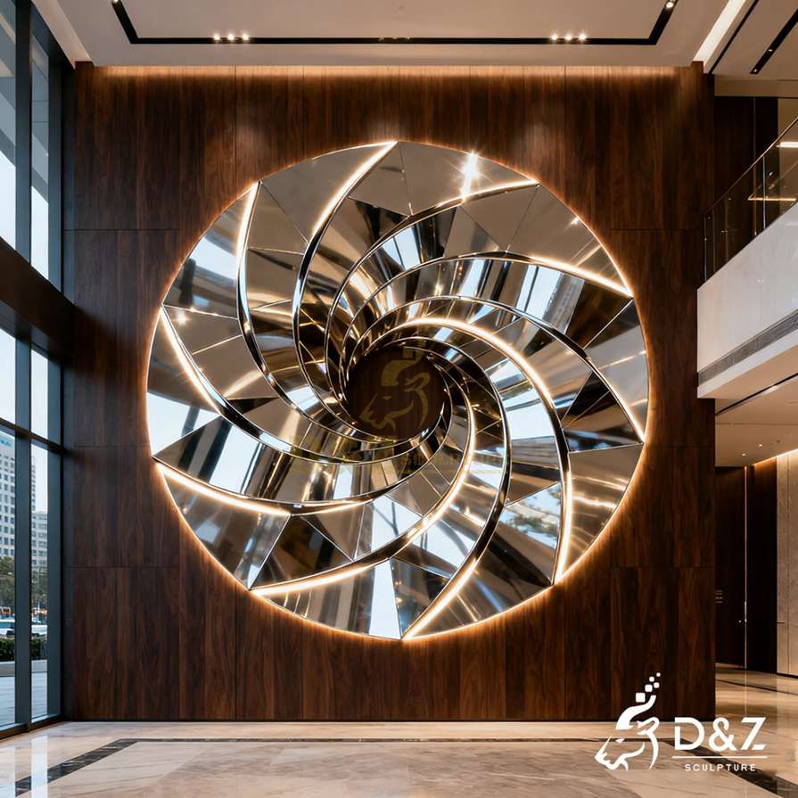  Abstract Metal Geometric Wall Sculpture 3