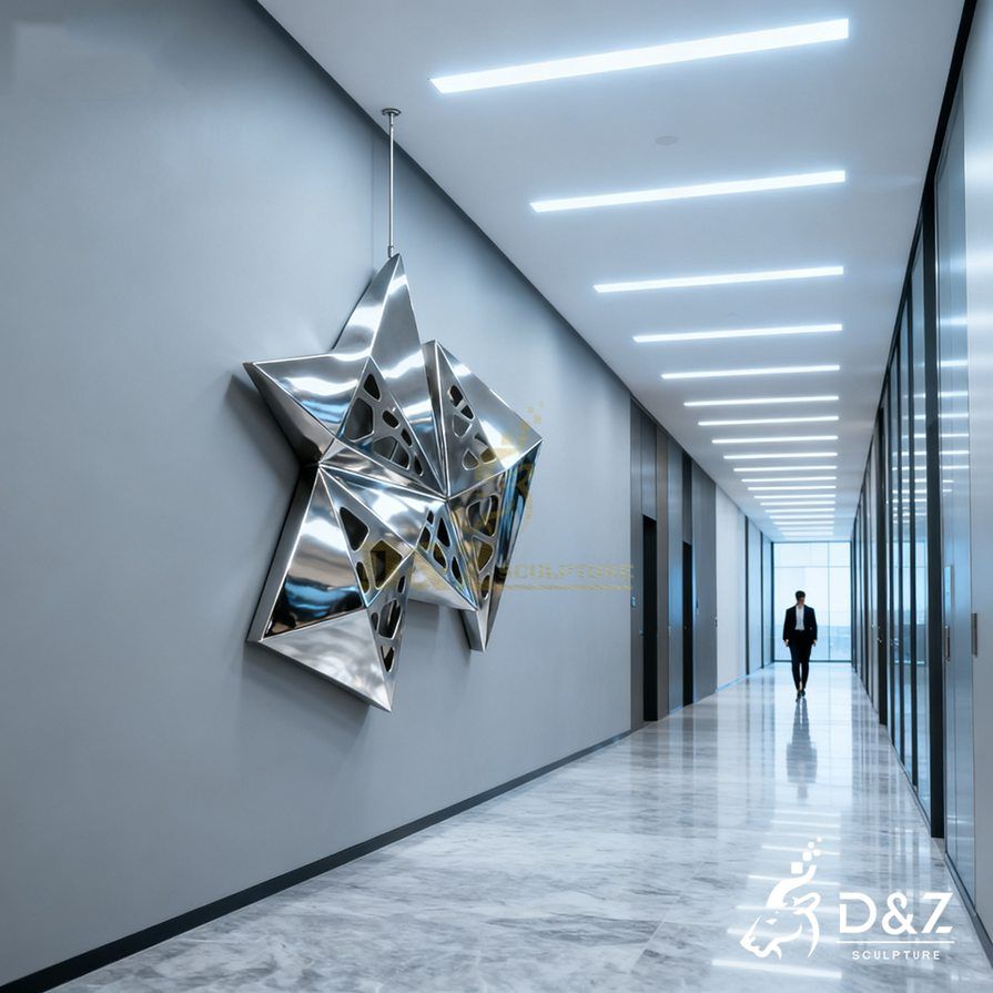  Abstract Metal Geometric Wall Sculpture 6
