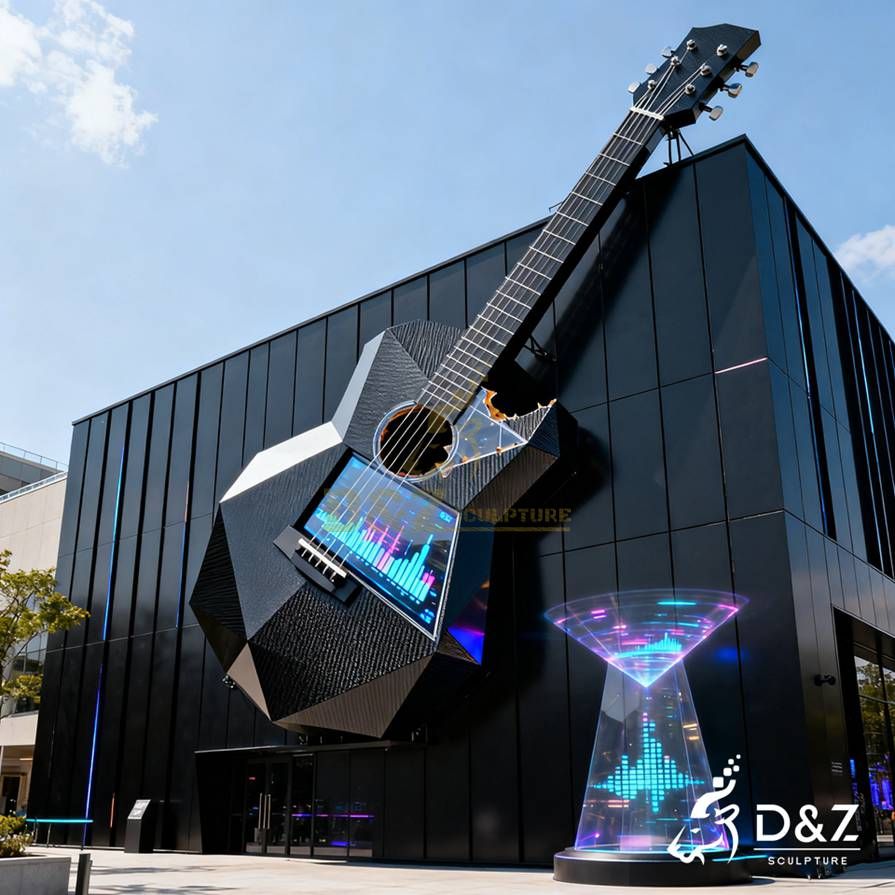 Metal Guitar Wall Sculpture 2 Metal Guitar Wall Sculpture 2