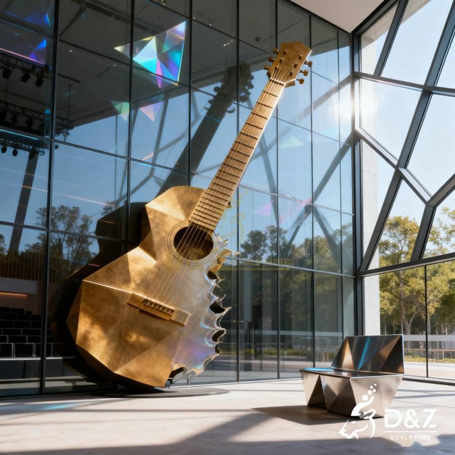 Metal Guitar Wall Sculpture 6 Metal Guitar Wall Sculpture 6