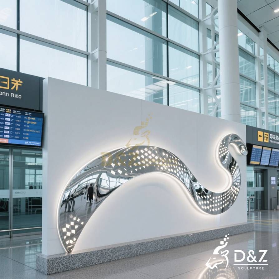 Abstract Metal Ribbon Wall Sculpture 3 Abstract Metal Ribbon Wall Sculpture 3