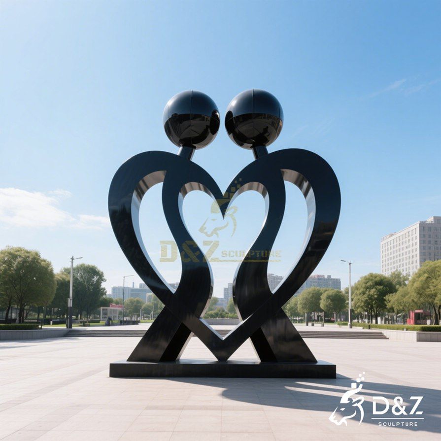 Black Metal Abstract Love Sculpture 4 Black Metal Abstract Love Sculpture 4