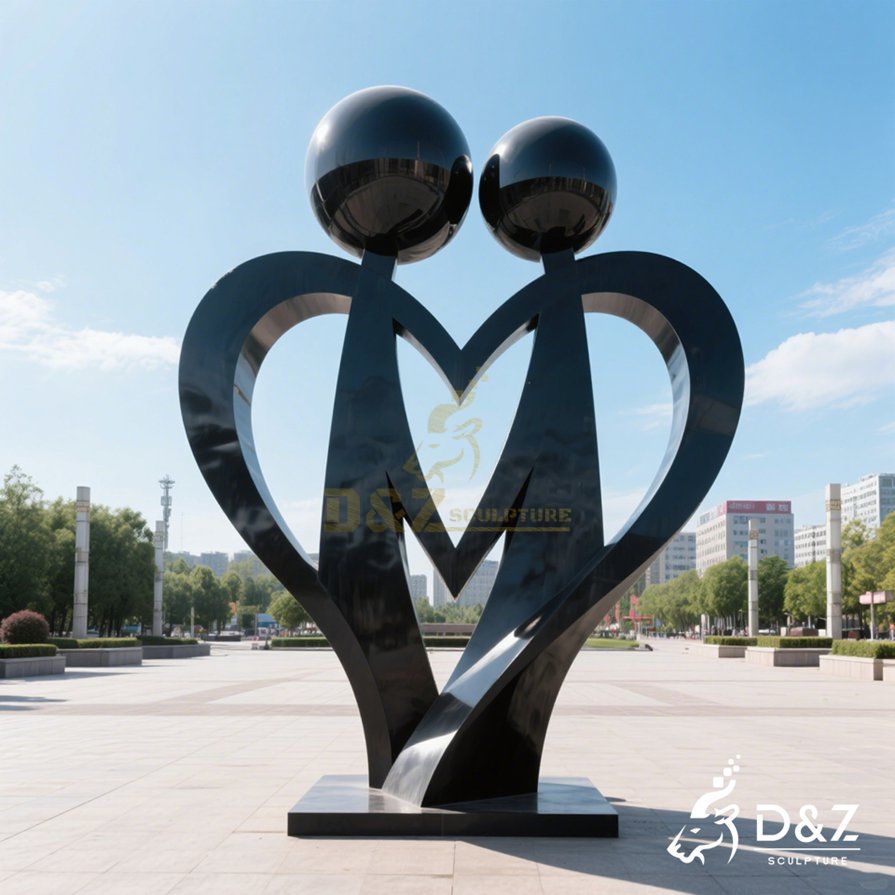 Black Metal Abstract Love Sculpture 5 Black Metal Abstract Love Sculpture 5
