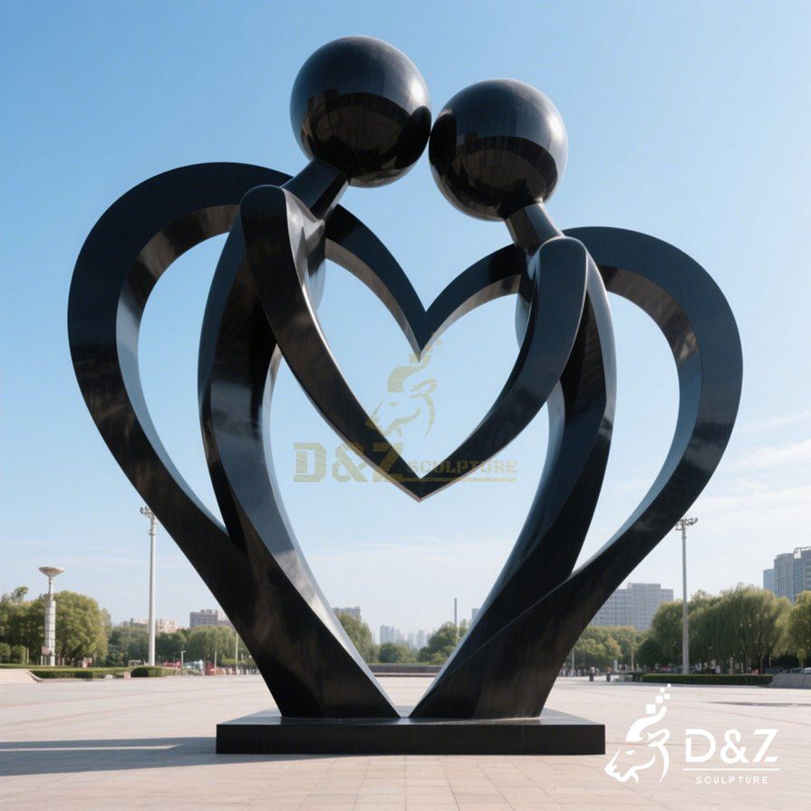 Black Metal Abstract Love Sculpture 6 Black Metal Abstract Love Sculpture 6