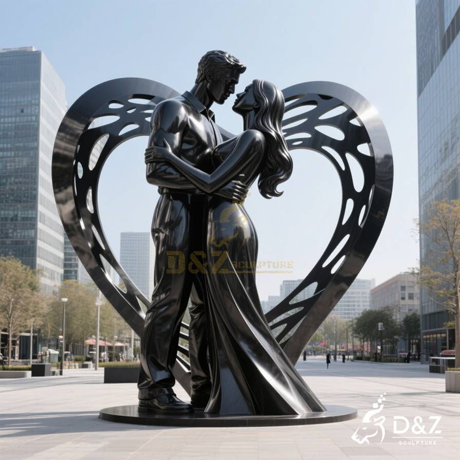 Metal Black Love Sculpture 2 Metal Black Love Sculpture 2
