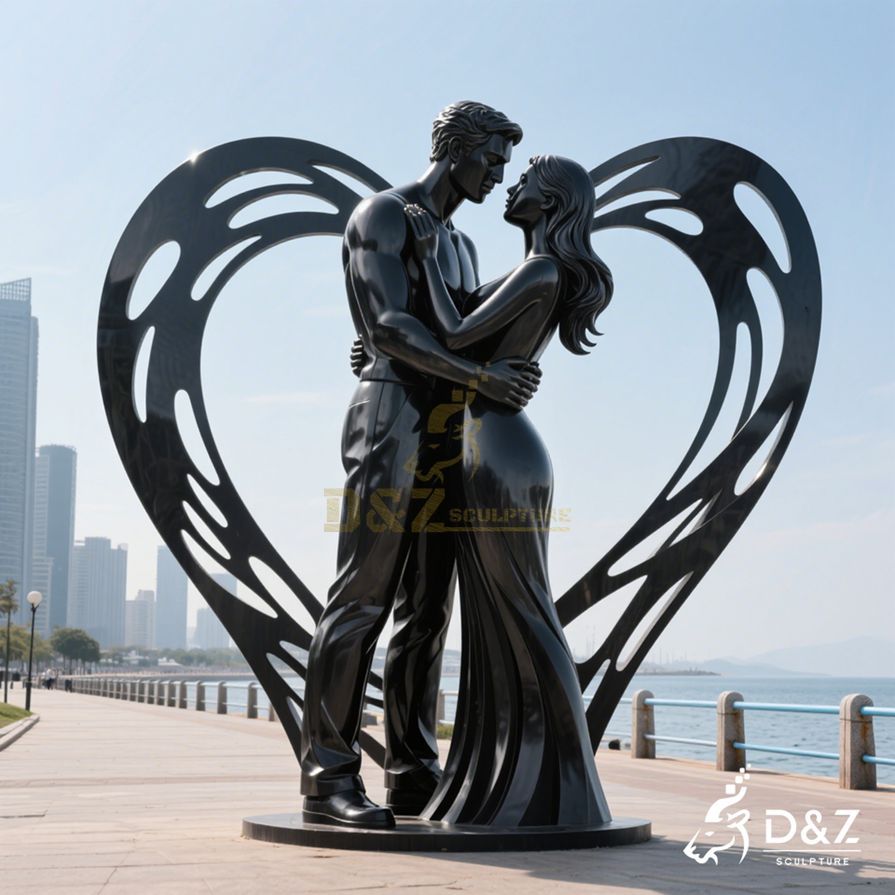 Metal Black Love Sculpture 5 Metal Black Love Sculpture 5