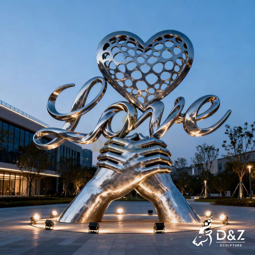 Metal Art Love Sculpture 3 Metal Art Love Sculpture 3