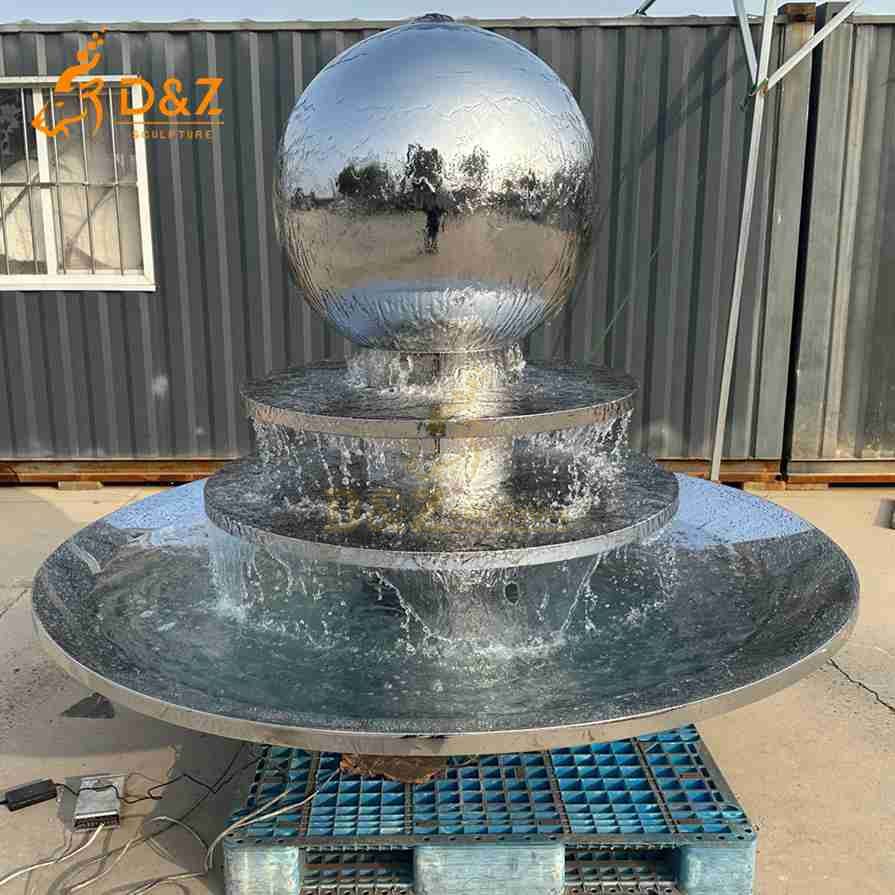 Stainless Steel Sphere Fountain 1