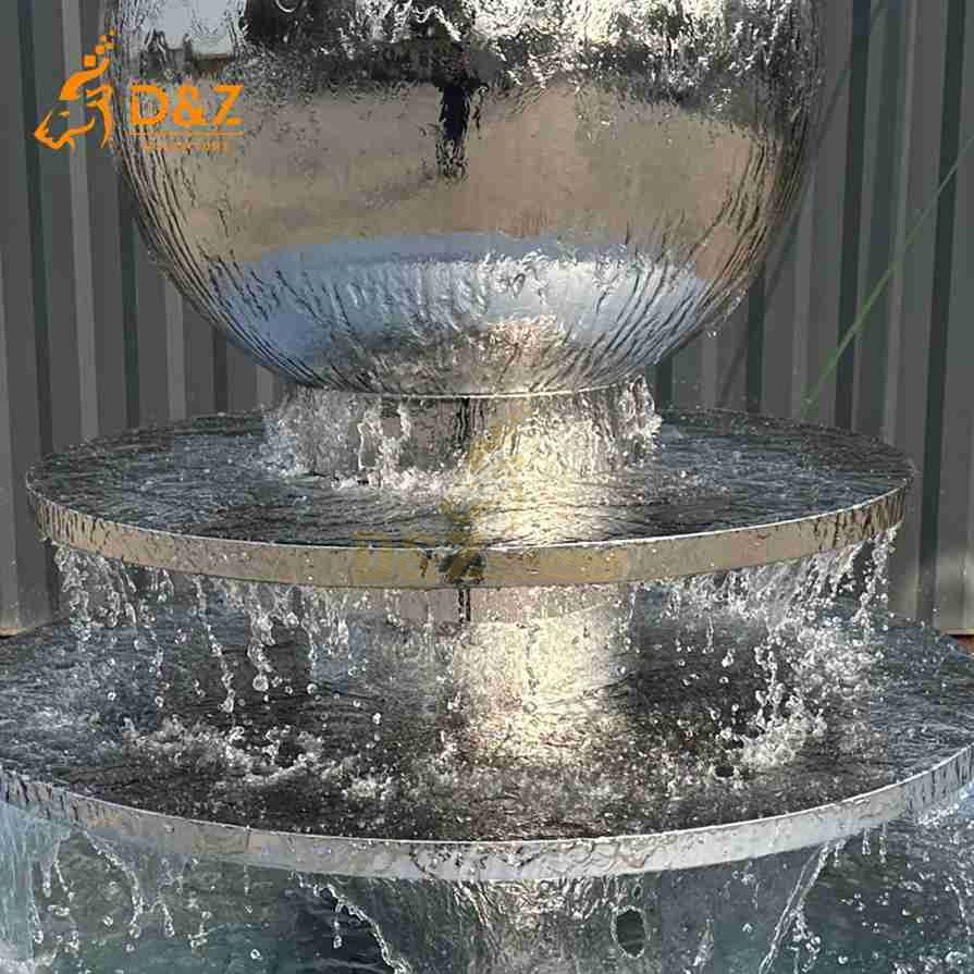 Stainless Steel Sphere Fountain 5