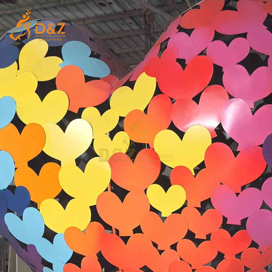 Metal Colorful Heart Sculpture 6 Metal Colorful Heart Sculpture 6