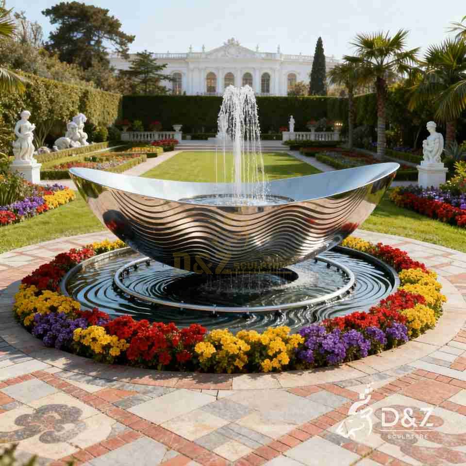 Custom Metal Fortune Boat Water Fountain for Sale 1 Custom Metal Fortune Boat Water Fountain for Sale 1