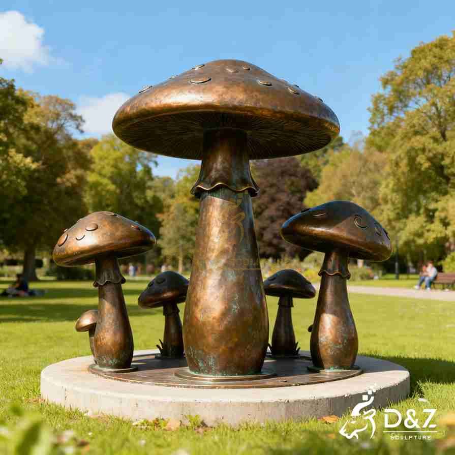 Bronze Mushroom Garden Statue 1 Bronze Mushroom Garden Statue 1