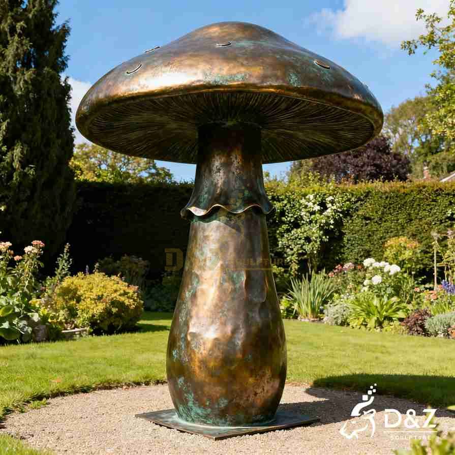 Bronze Mushroom Garden Statue 5 Bronze Mushroom Garden Statue 5