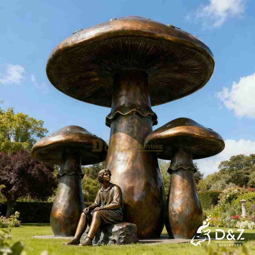 Bronze Mushroom Garden Statue 6 Bronze Mushroom Garden Statue 6