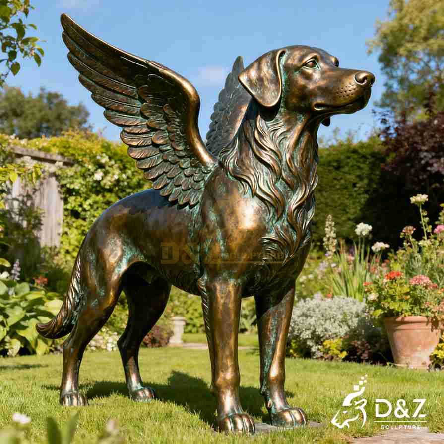 Sleeping Dog Angel Garden Statue 5 Sleeping Dog Angel Garden Statue 5