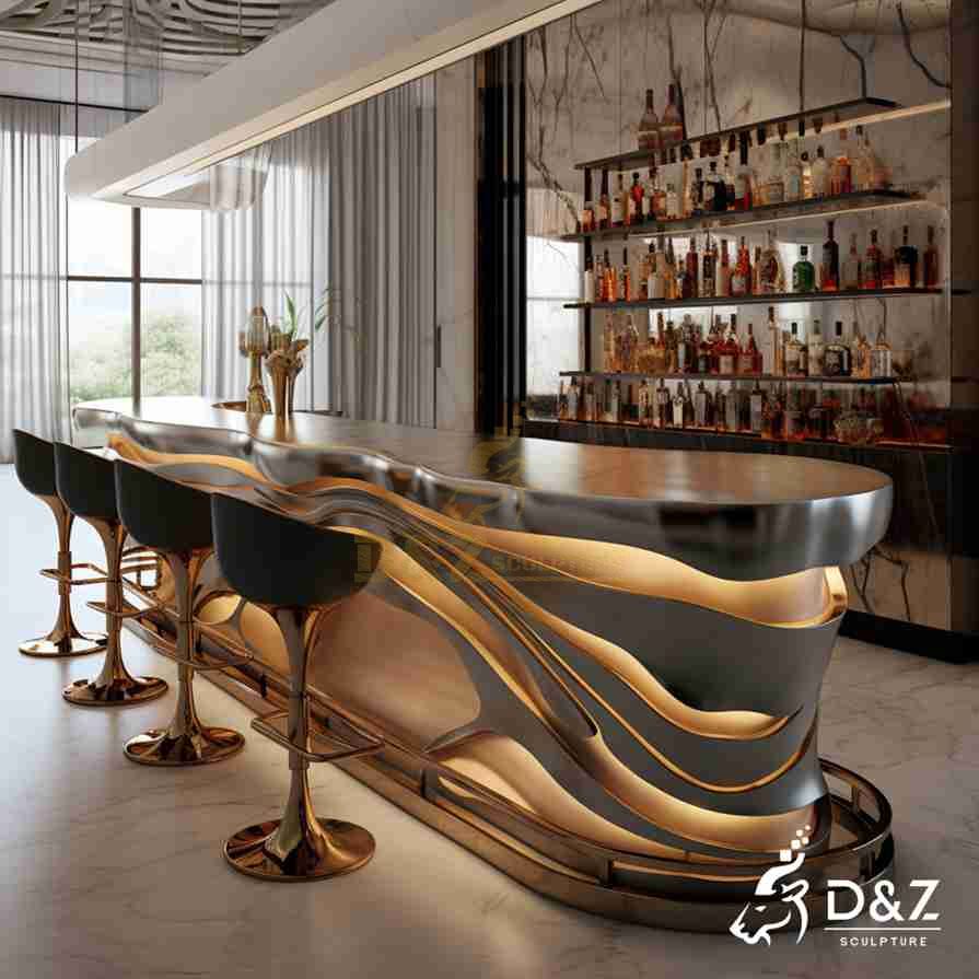Modern Metal Island Bar Counter 1