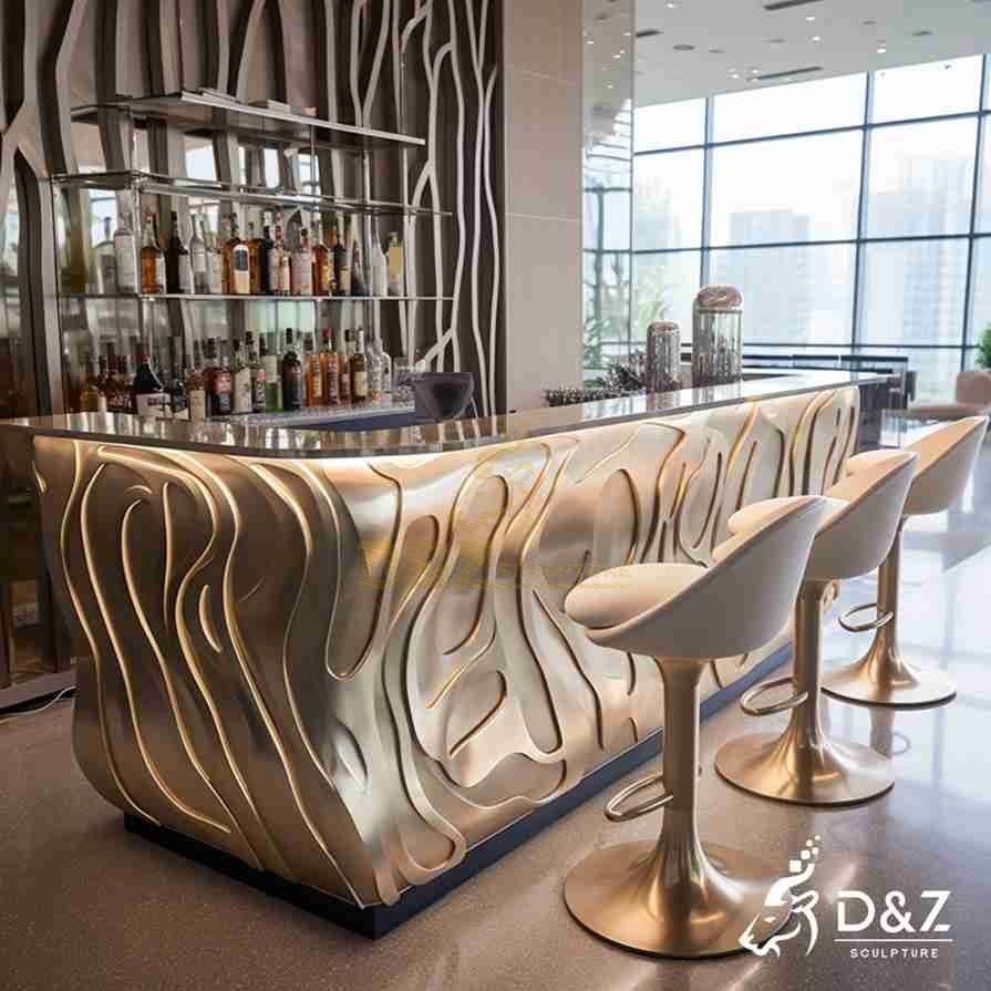 Modern Metal Island Bar Counter 3